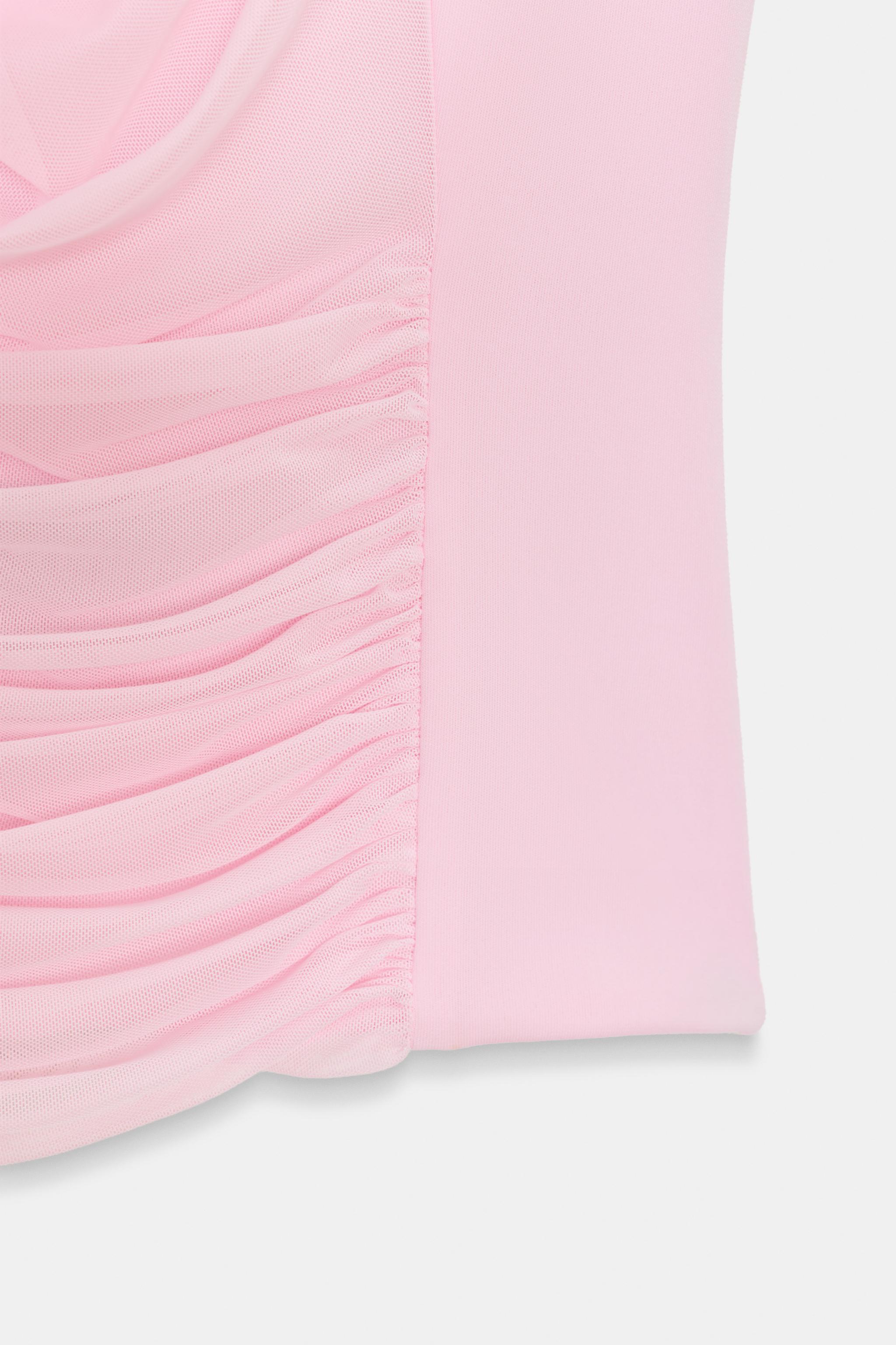 TOP HALTER BIMATIÈRE TULLE